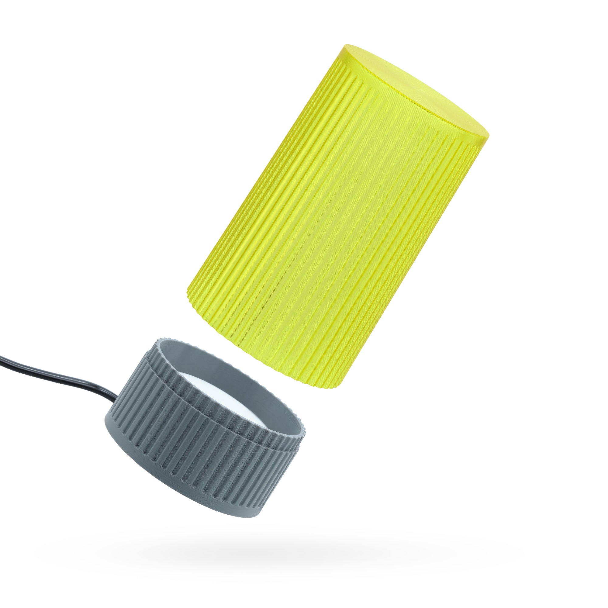LumaFlute Ambient Desk Light | 3D Printed Table Lamp | Warm LED Glow | Decorative Night Light