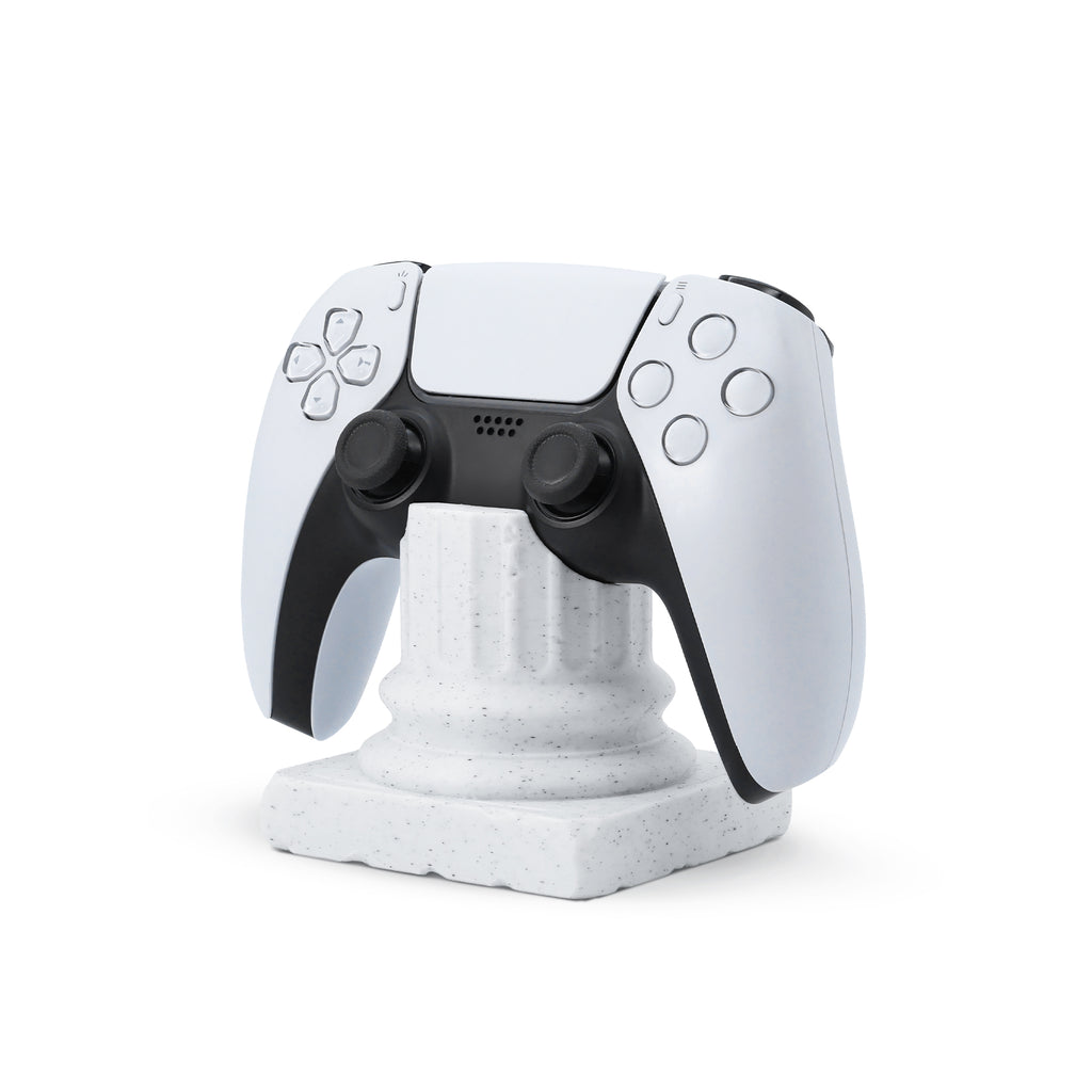 Morpiq ColumnDock - Greek Pillar PS5 Controller Stand | 3D Printed | Marble White