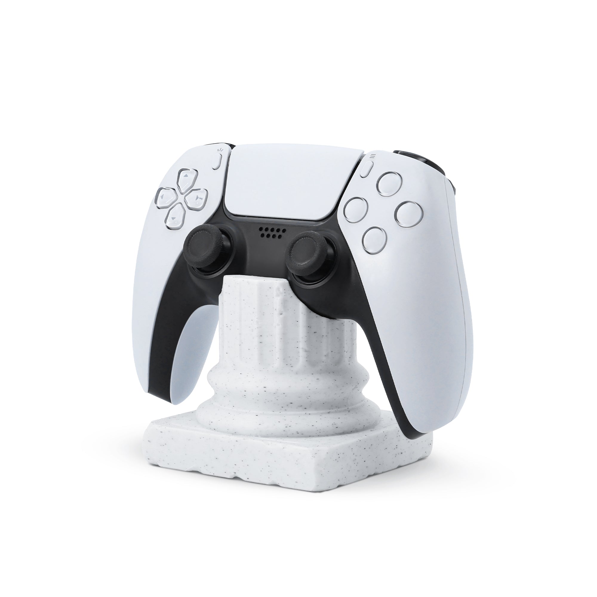Morpiq ColumnDock - Greek Pillar PS5 Controller Stand | 3D Printed | Marble White
