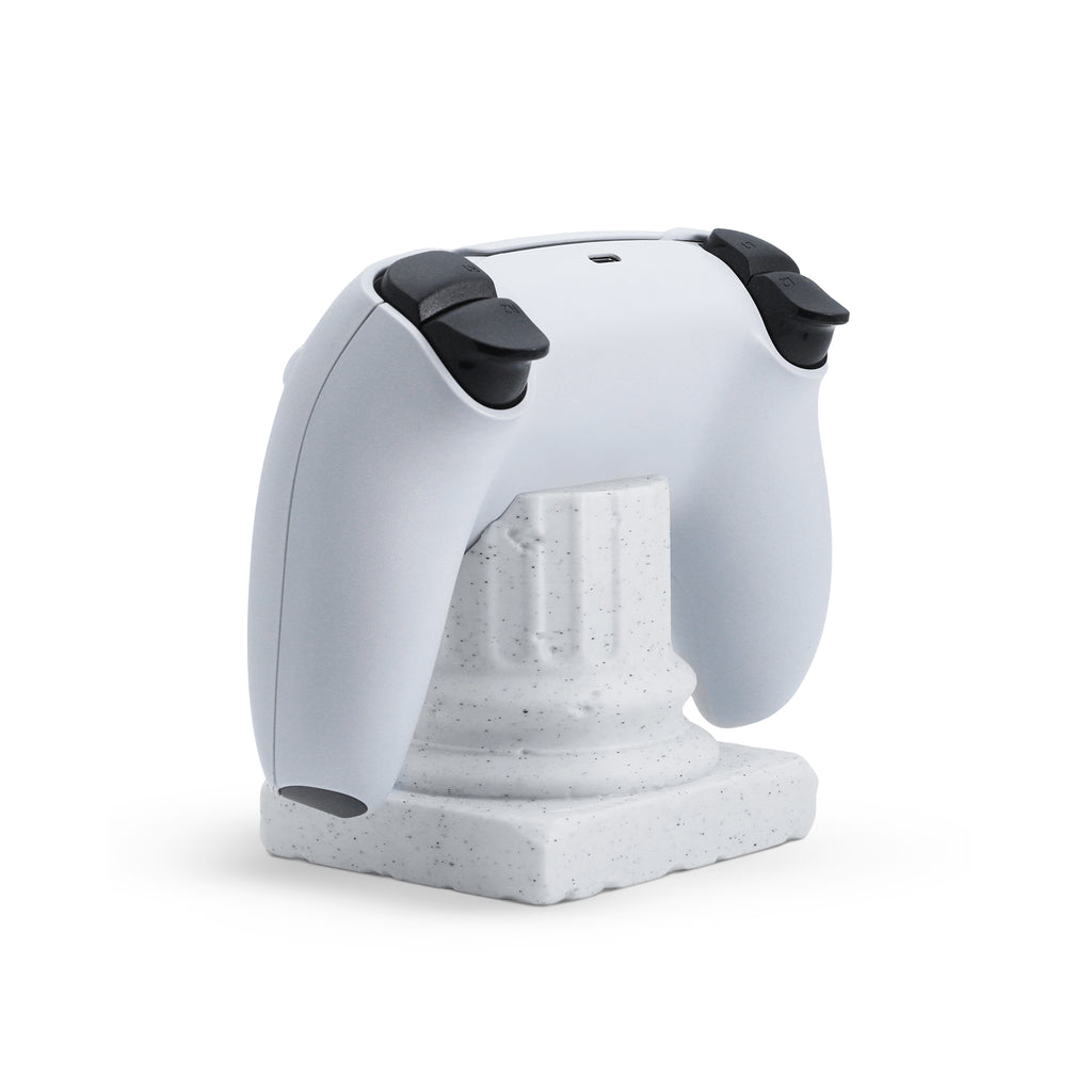 Morpiq ColumnDock - Greek Pillar PS5 Controller Stand | 3D Printed | Marble White