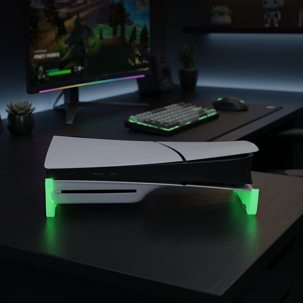 HiveLift Horizontal Stand for PS5 Slim Disc Edition - Glow in the Dark