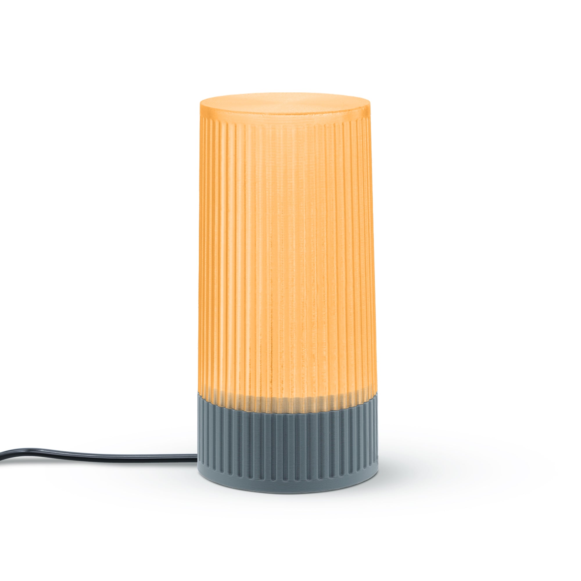 LumaFlute Ambient Desk Light | 3D Printed Table Lamp | Warm LED Glow | Decorative Night Light