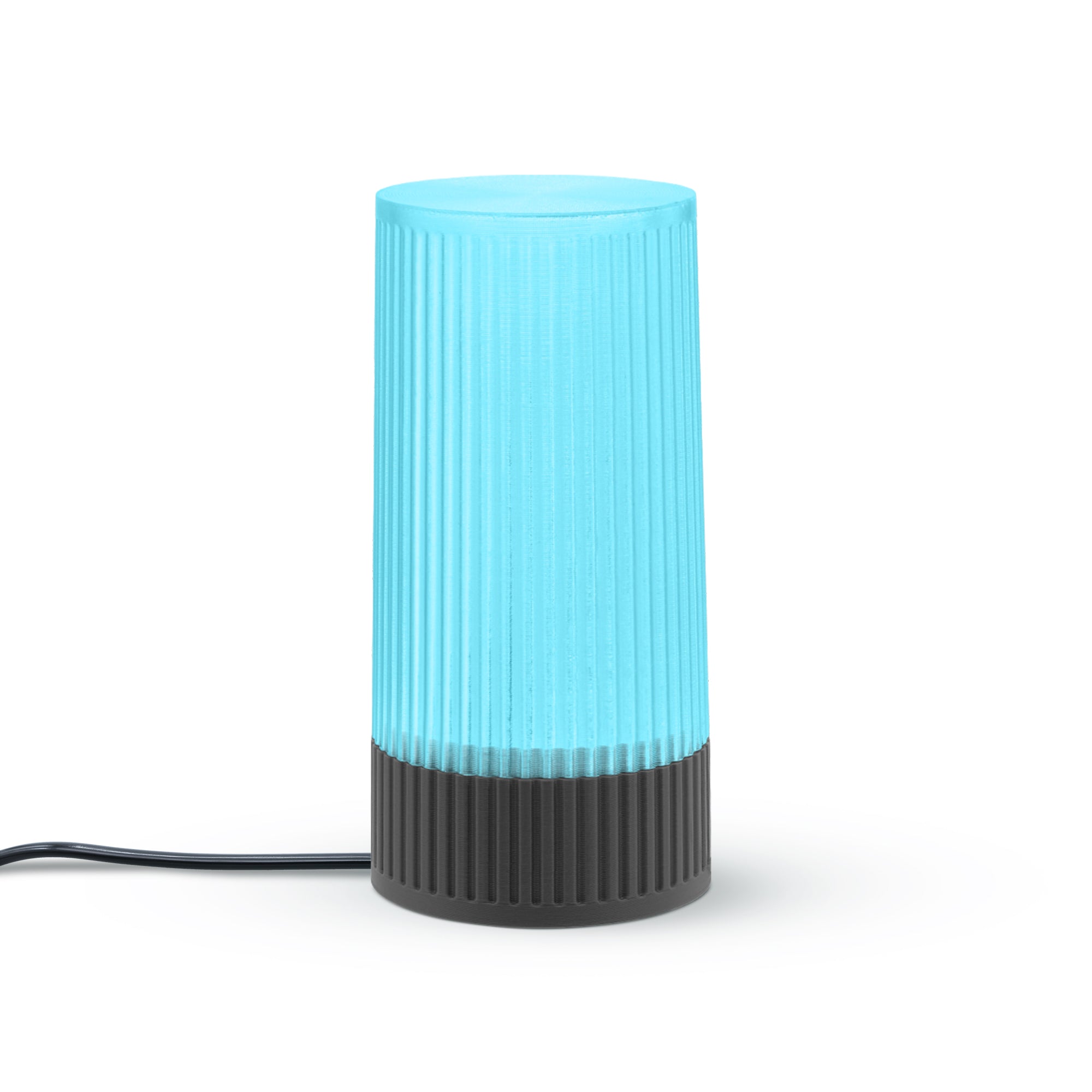 LumaFlute Ambient Desk Light | 3D Printed Table Lamp | Warm LED Glow | Decorative Night Light
