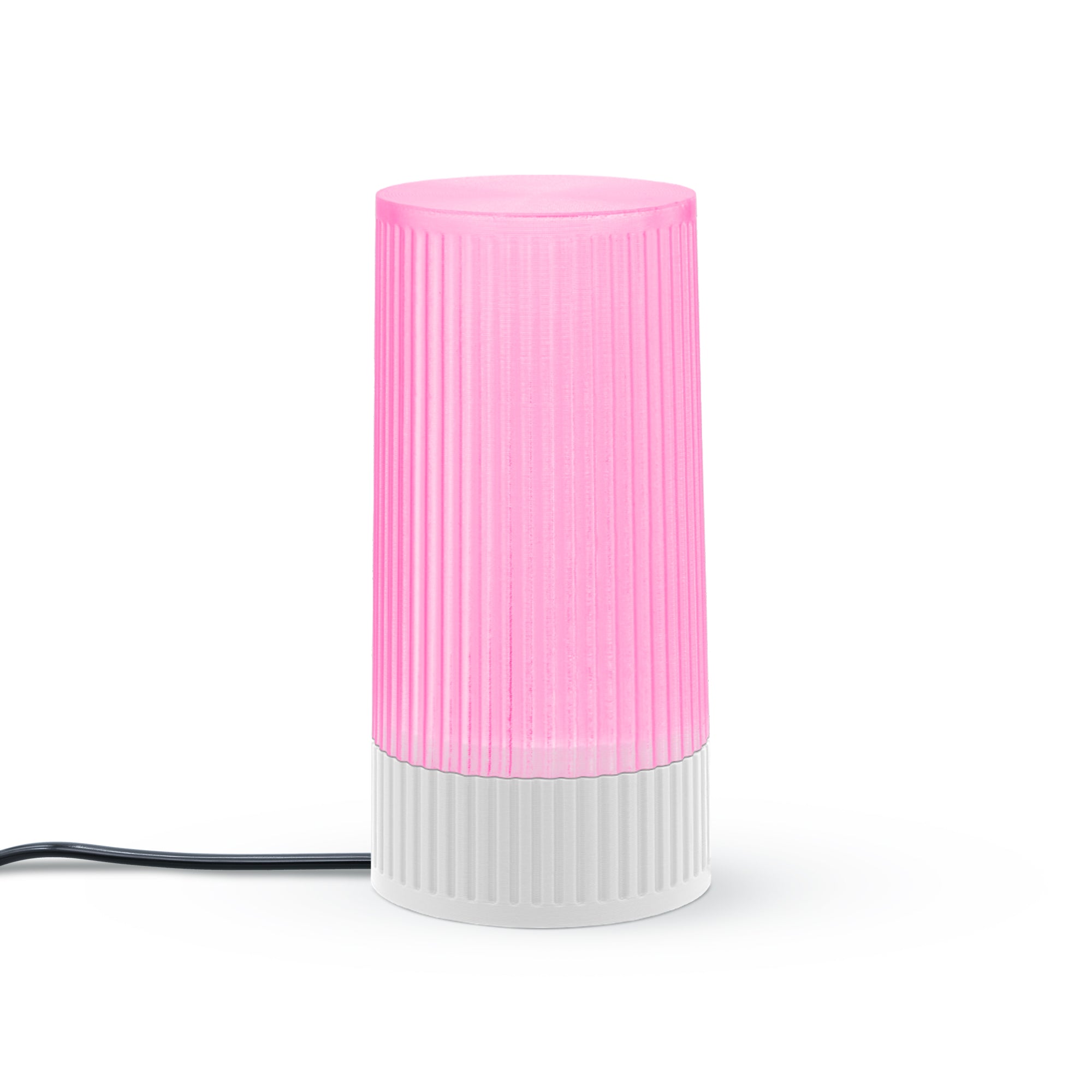 LumaFlute Ambient Desk Light | 3D Printed Table Lamp | Warm LED Glow | Decorative Night Light