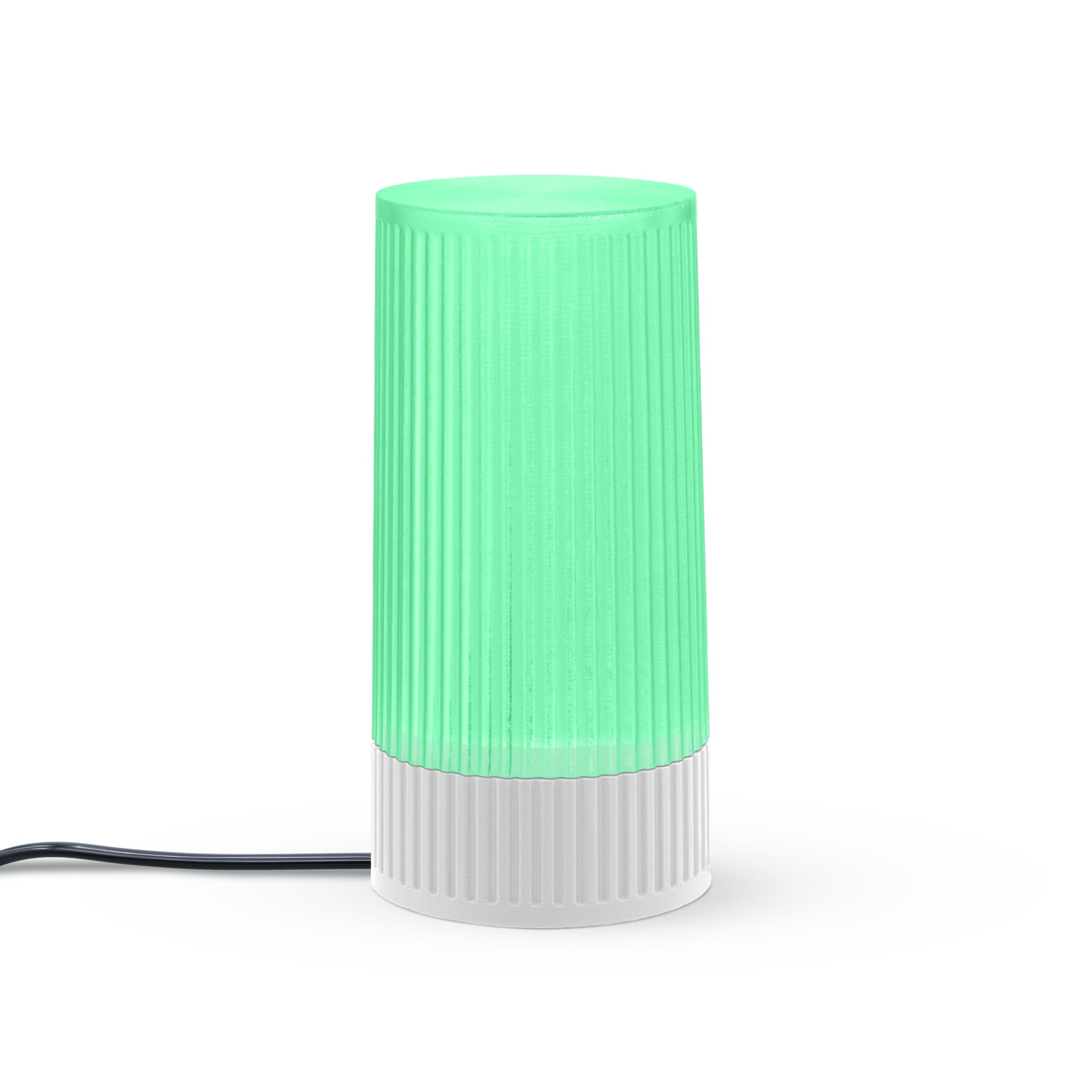 LumaFlute Ambient Desk Light | 3D Printed Table Lamp | Warm LED Glow | Decorative Night Light